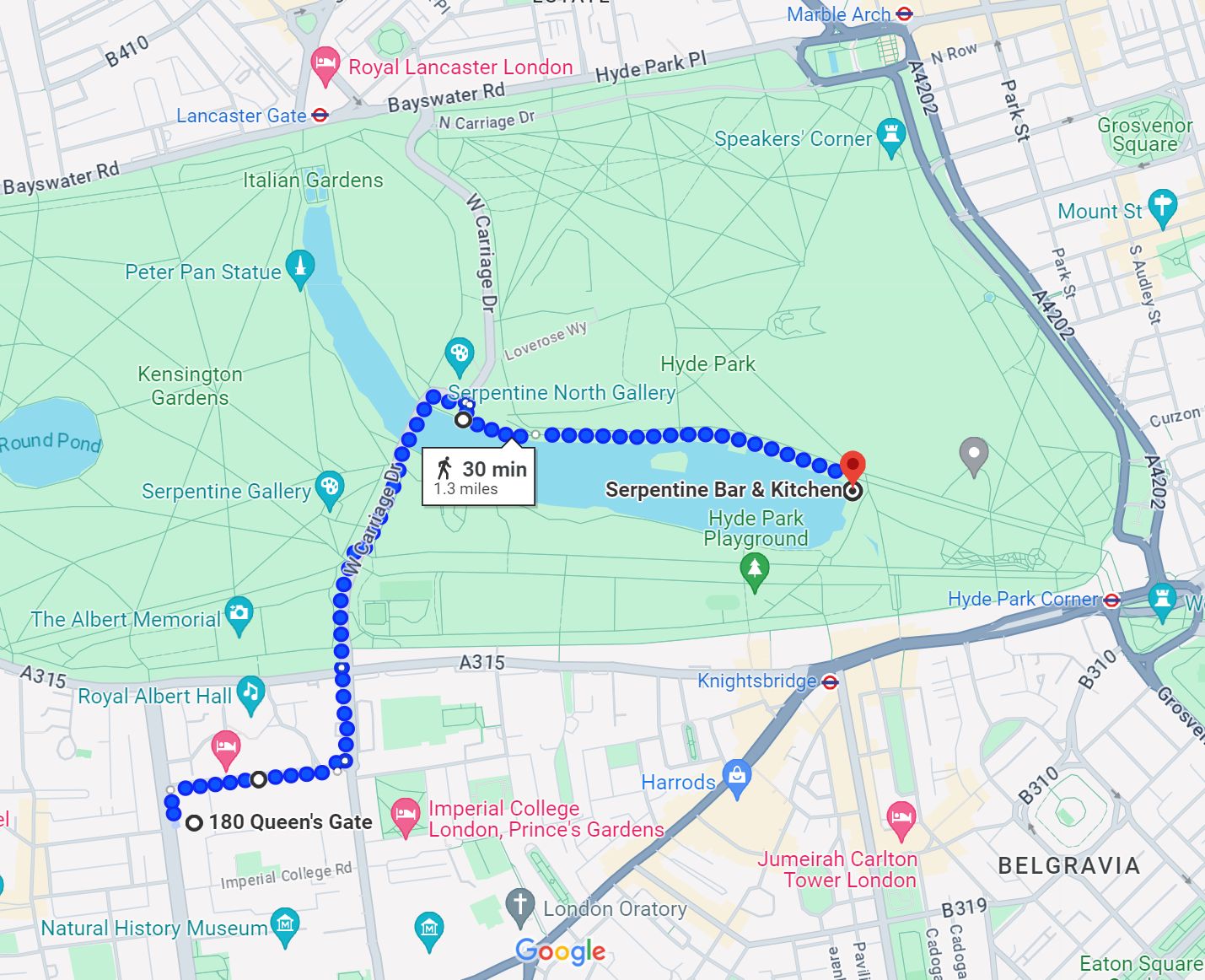 Map to Serpentine
